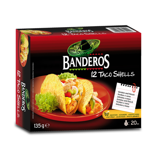 Banderos taco corn shells 12pcs 135g