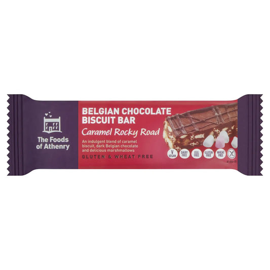 Belgian Choc Biscuit Bar, Caramel Rocky Road 38g  The Food Of Athenry