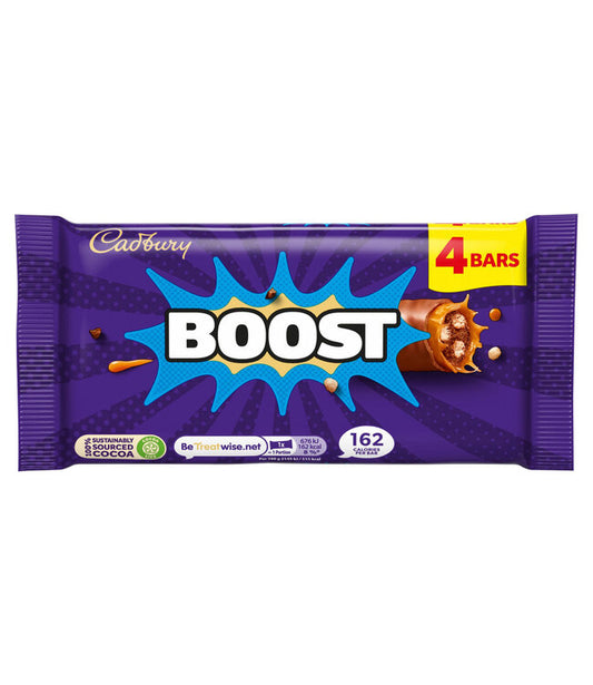 Boost Chocolate Bar 4 Pack 136g