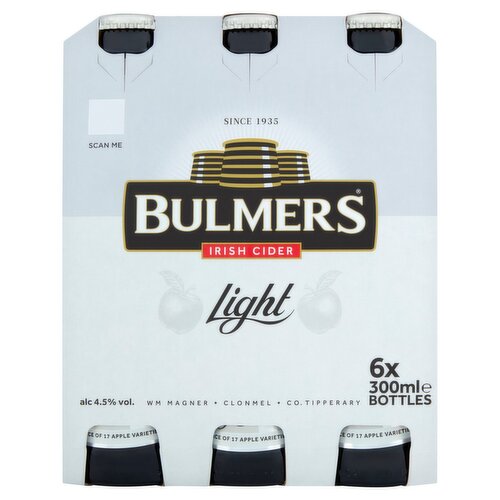 Bulmers Light Irish Cider 6X300ml