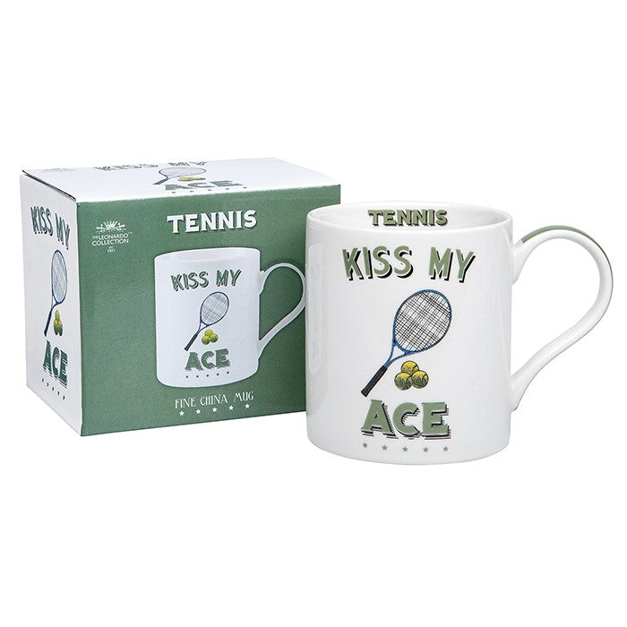 Classic Tennis kiss my ace China Mug by Leonardo collection