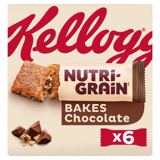 Kellogg's Nutri-Grain Bakes Chocolate Snack Bars 6x45g