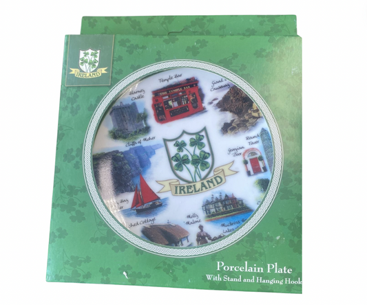 Ireland landmark ceramic plate with stand