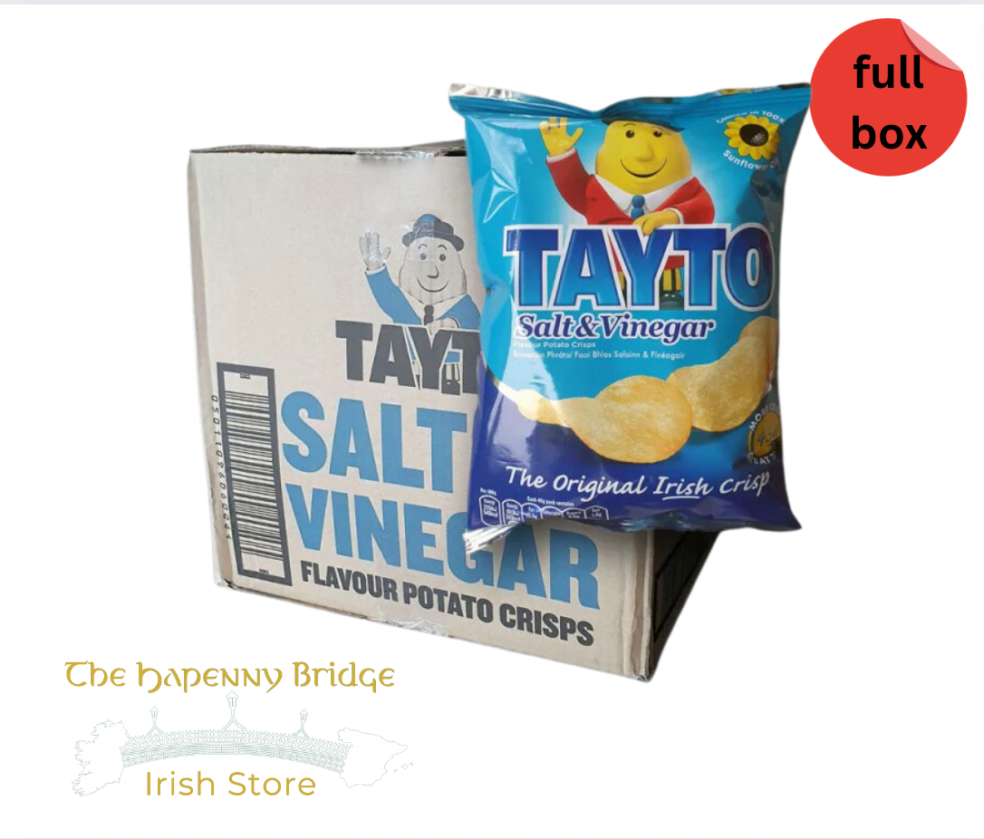 TAYTO SAL Y VINAGRE 45G CRISPS CAJA DE 50 PAQUETES (ws) 