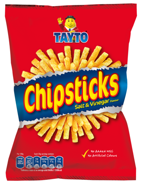 tayto chipsticks salt and vinegar 33gx50