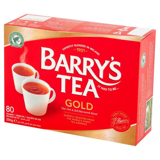 Paquete de 80 mezclas doradas de té Barrys