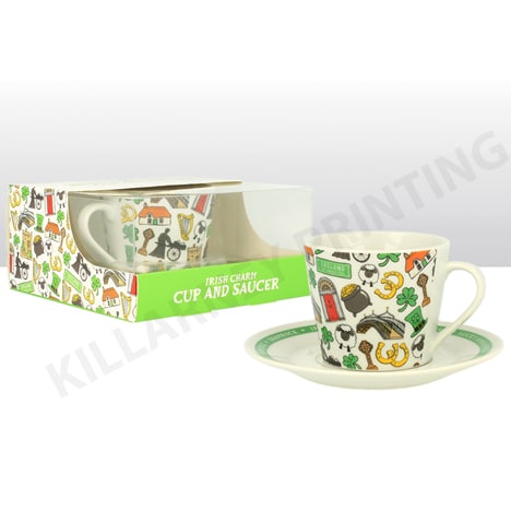 irish charm cup & sourcer  gift set