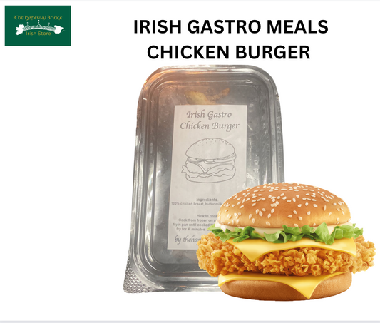 Chicken Burger Irish gastro meals x2packs (select cold shipping at checkout)