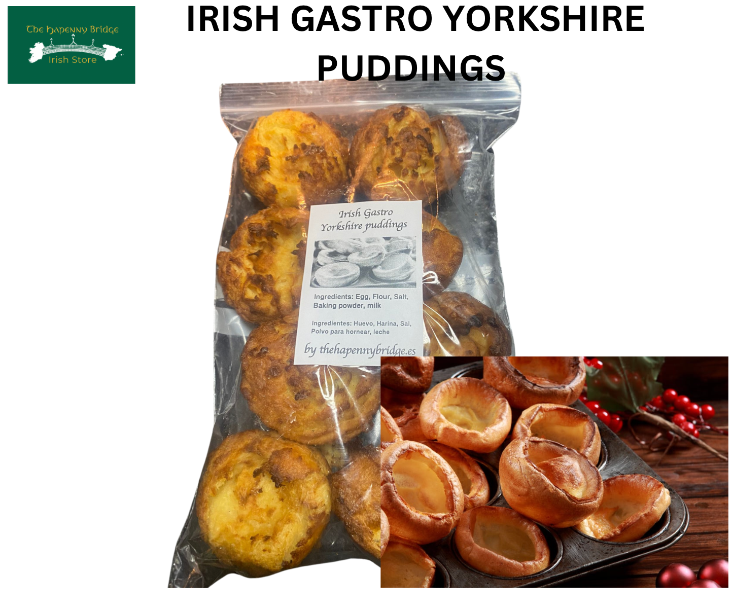 Yorkshire pudding Irish gastro meals (select cold shipping at checkout)