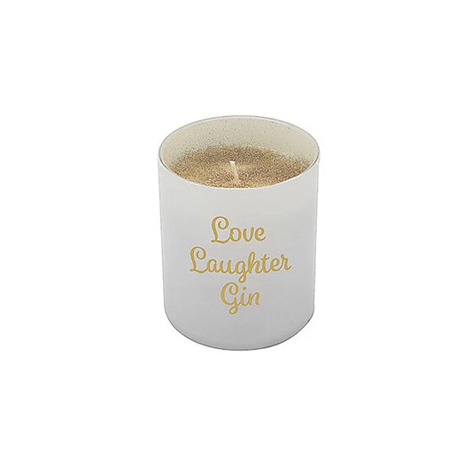 Love laughter gin candle