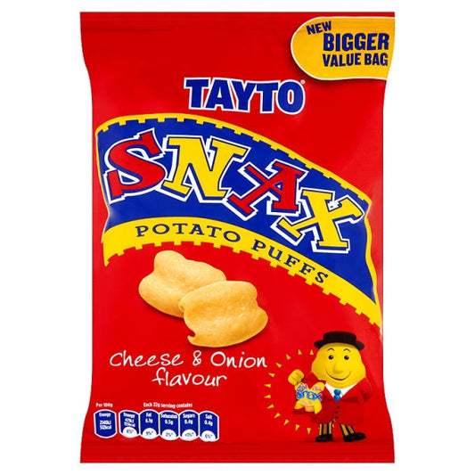 Tayto Snax Queso y Cebolla Bolsa (22 g) X CAJA 50PKS 