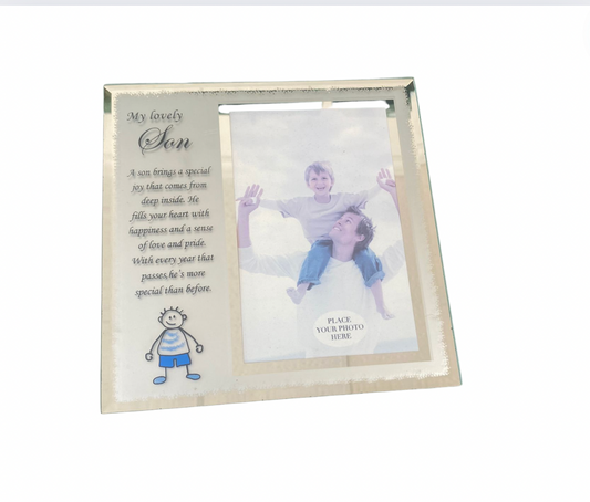 son glass photo frame