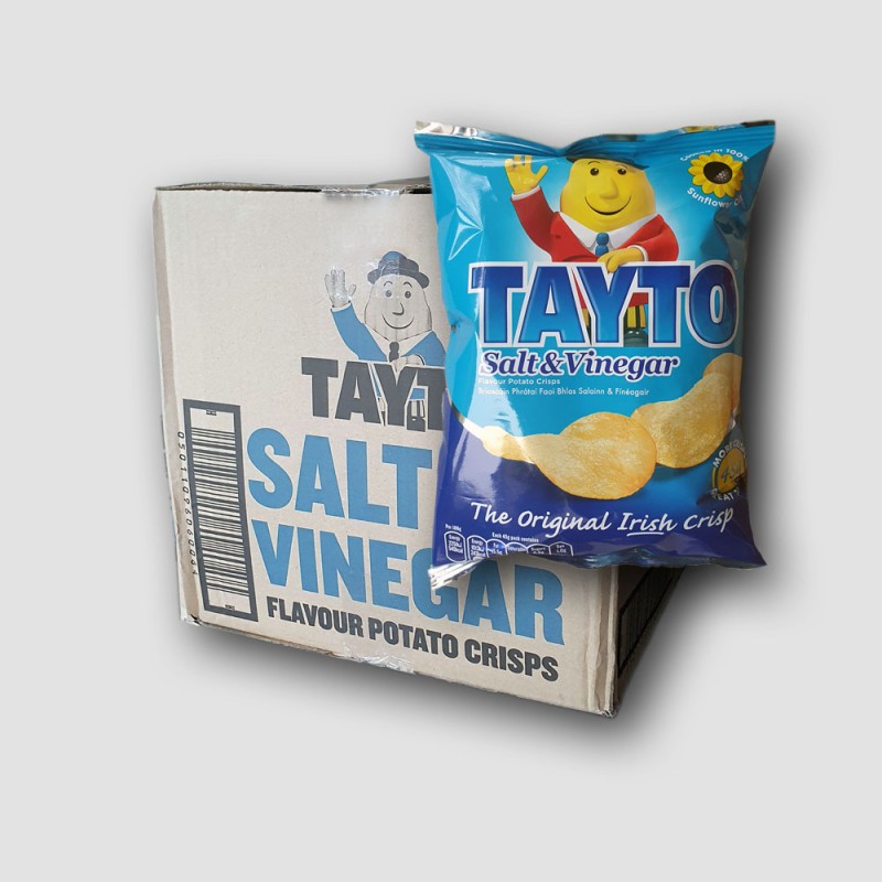 TAYTO SAL Y VINAGRE 45G CRISPS CAJA DE 50 PAQUETES (ws) 