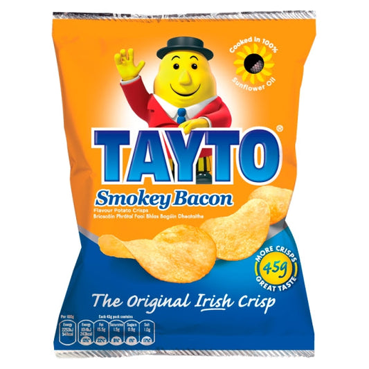 PATATAS FRITAS TAYTO SMOKEY BACON 45G CAJA DE 50 