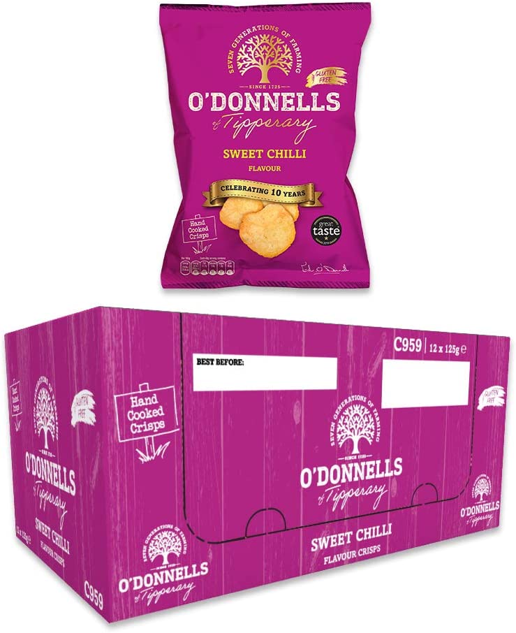 Patatas fritas con sabor a chile dulce O'Donnells, 24 x 50 g (ws) 