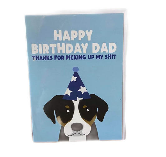 happy birthday dad card from the dog