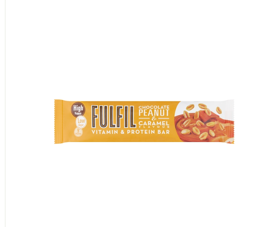 Fulfill Barrita de Vitaminas y Proteínas de Cacahuete y Caramelo (60 g) 