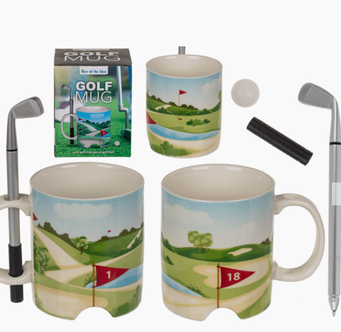 SET DE TAZA DE GOLF Y BOLIGRAFO CLUB 