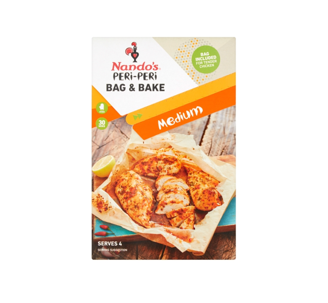 Nando's Bag &amp; Bake Medium, peri-peri (20 Gramos) 