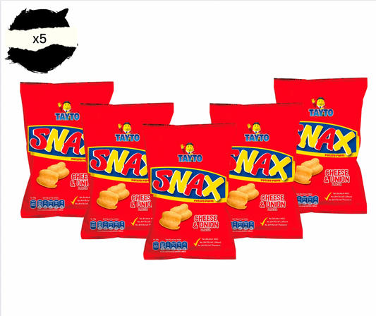 Tayto Snax Cheese & Onion Bag (22 g) X 5PKS