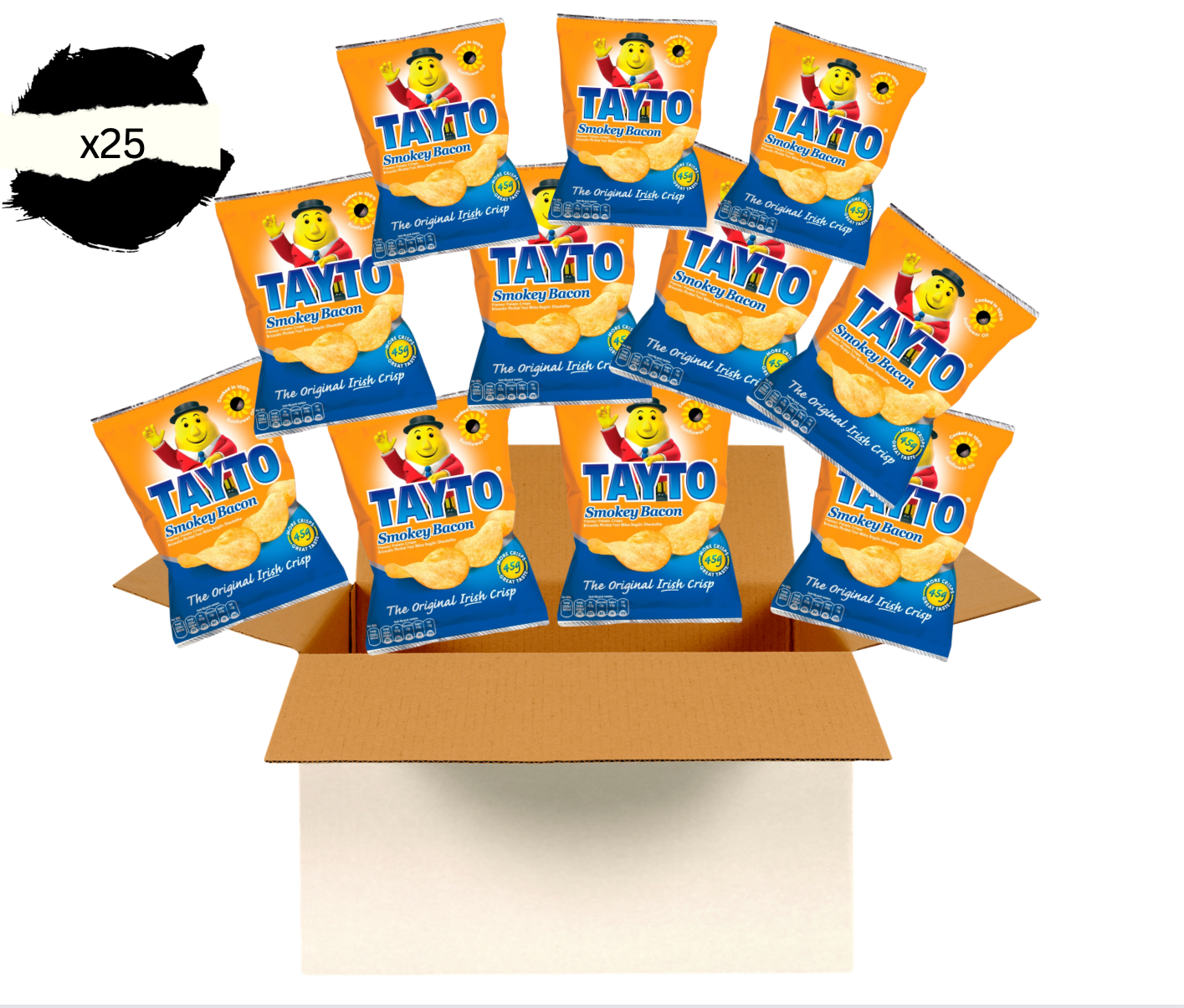 PATATAS FRITAS TAYTO SMOKEY BACON 45G CAJA DE 25 